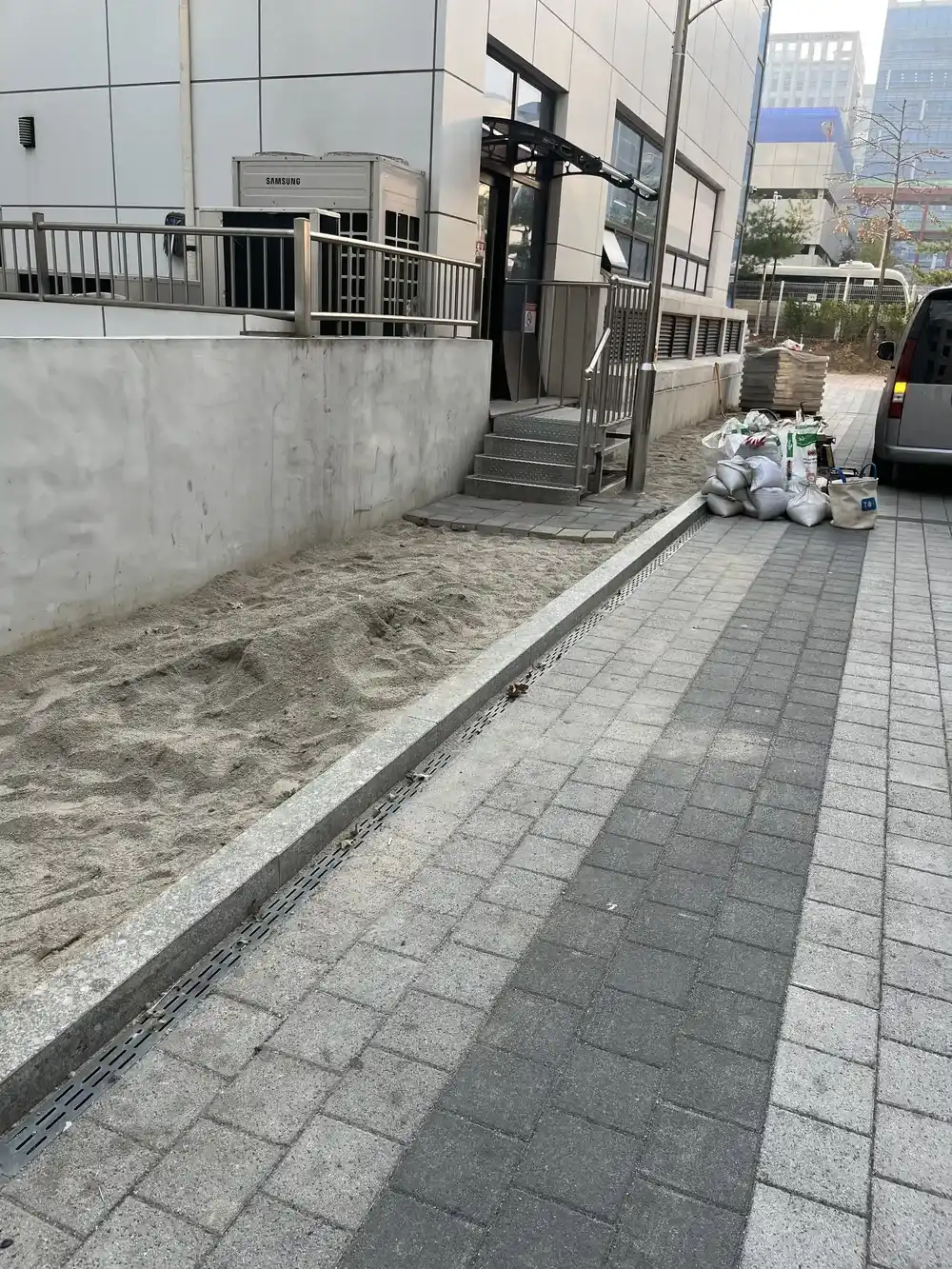 보도블록시공 시공 전 현장 사진