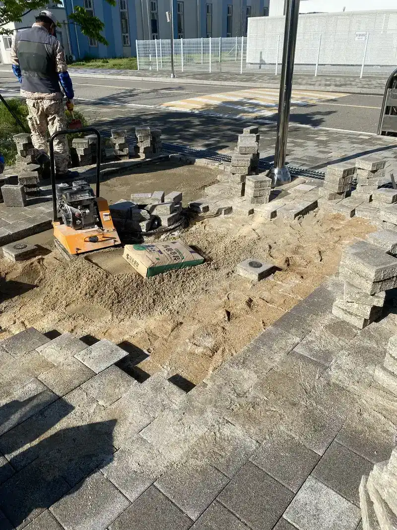 주차장바닥블록시공 시공 전 현장 사진